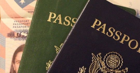 close up of passport books from around the world