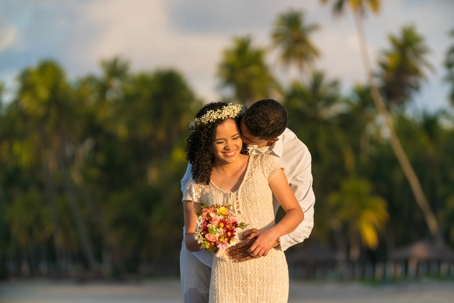 loving couple on the beach
