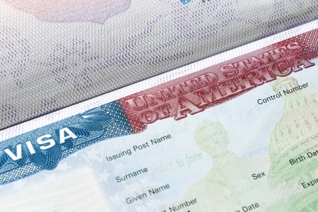 USA visa in passport