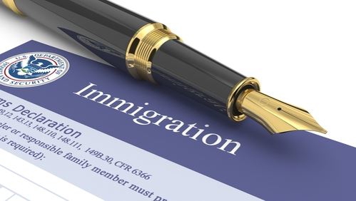 Pen & immigration paperwork