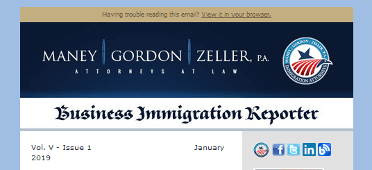 Business Immigration Reporter January 2019