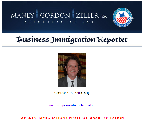 Business Immigration Reporter: Immigration Update Webinar