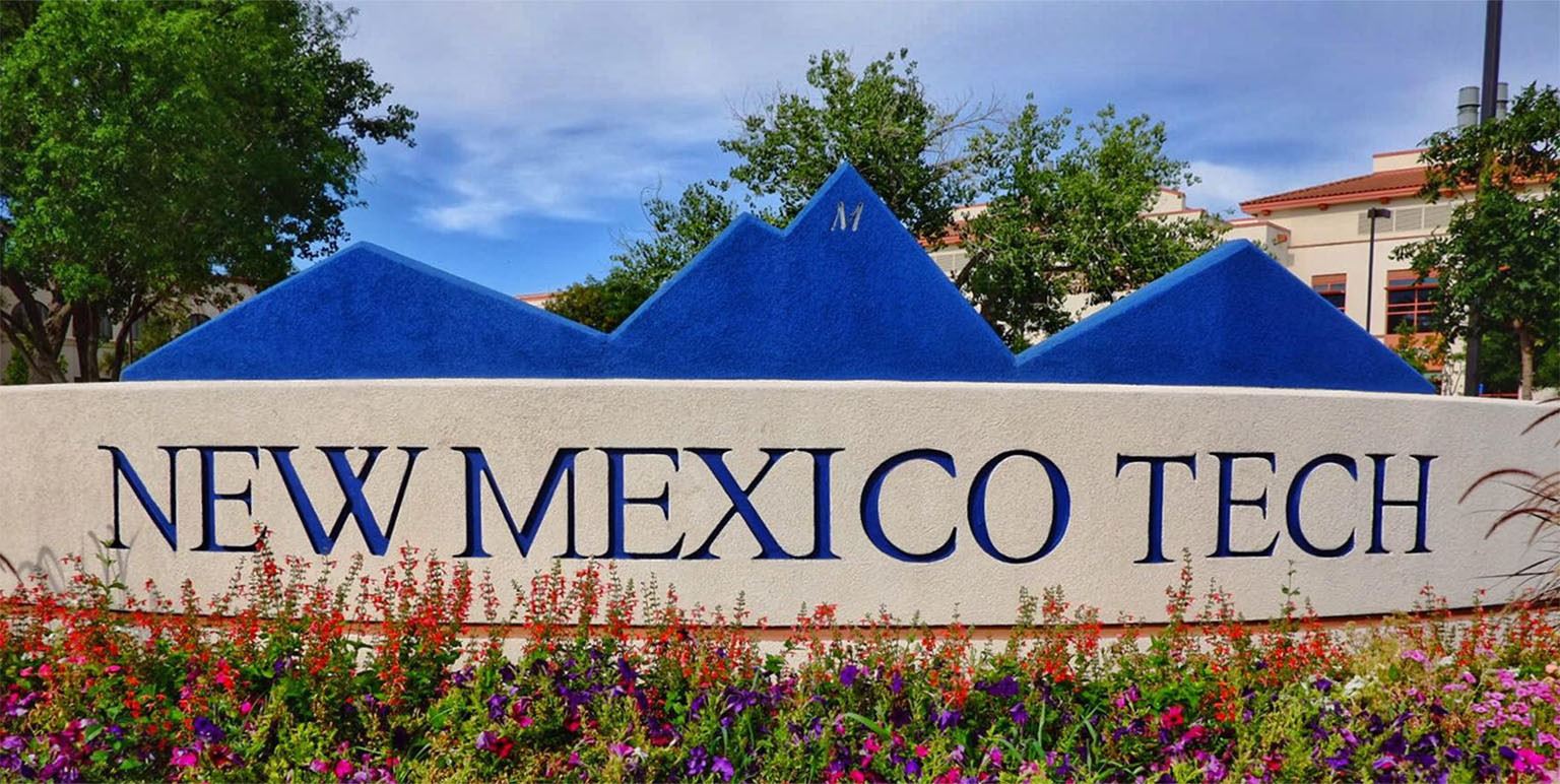 New Mexico Tech sign outside the building