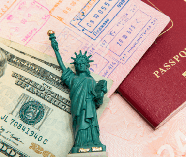 statue of libery and passport